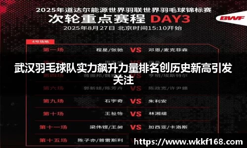 武汉羽毛球队实力飙升力量排名创历史新高引发关注